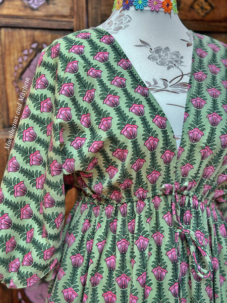 LOTUS LANE COTTAGE GREEN DRESS - MoonbeamsandMayhem