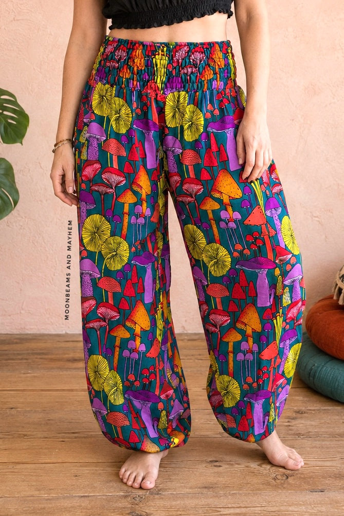ENCHANTED GROVE HAREM TROUSERS (GR071) - MoonbeamsandMayhem