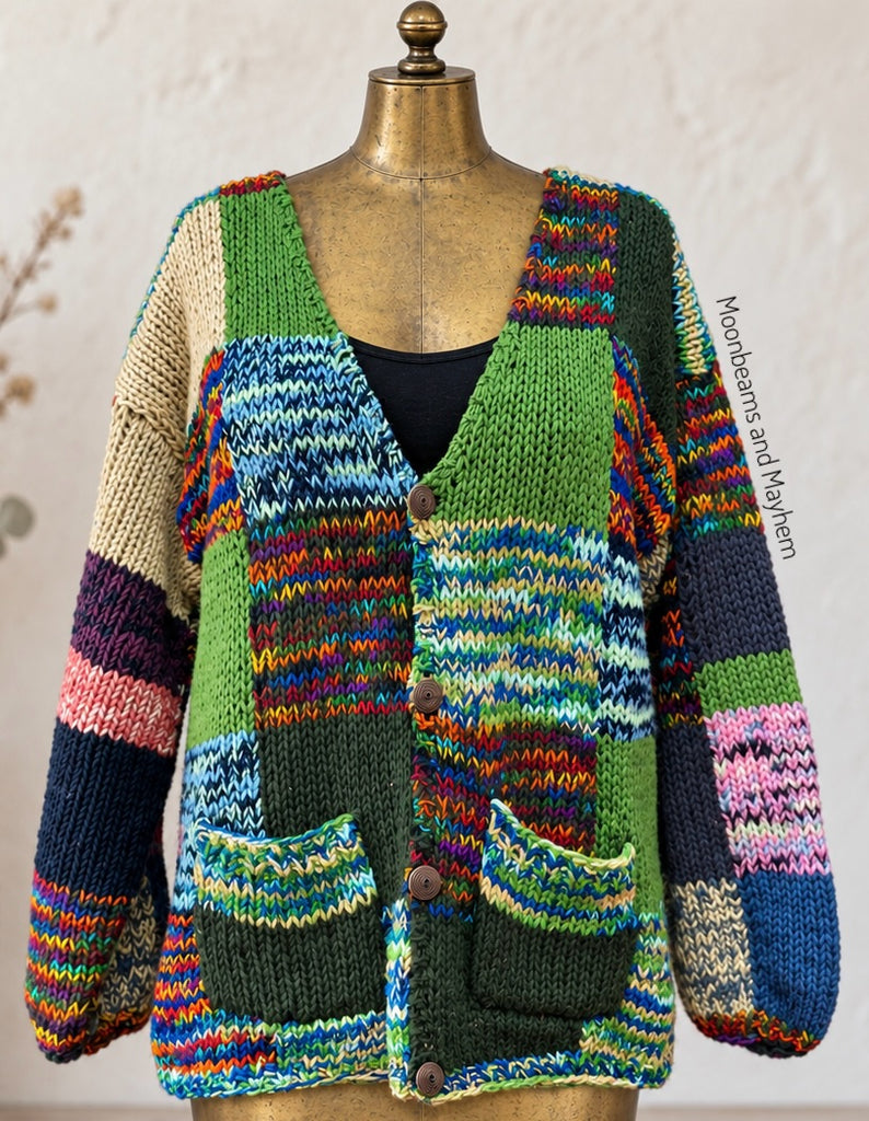 PATCHWORK DAYDREAM WOOL CARDIGAN (087)