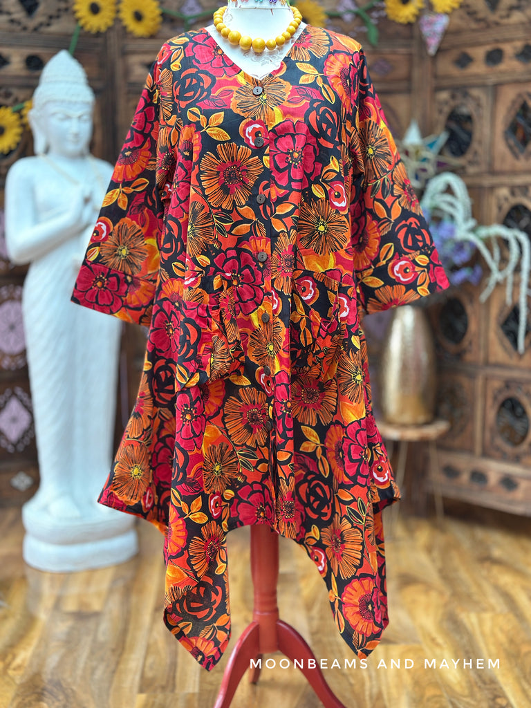 AMBER MEADOW ART TUNIC/DRESS S533