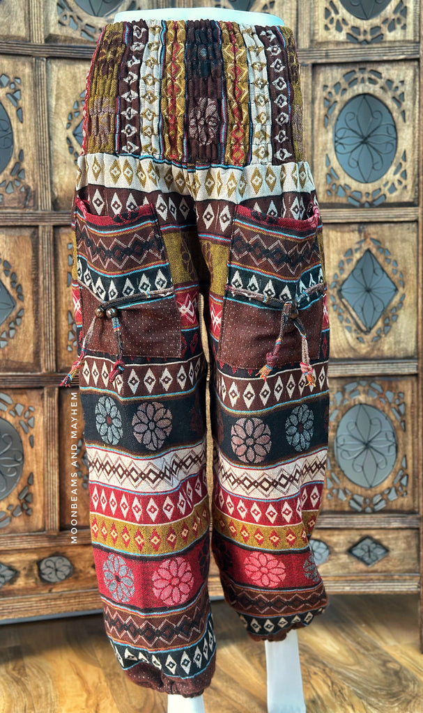 EARTHFLOW FLEECE HAREM TROUSERS L/XL