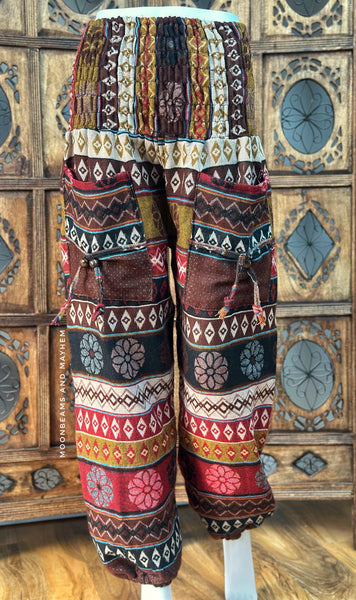 EARTHFLOW FLEECE HAREM TROUSERS L/XL