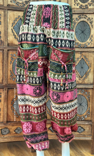 ROSEWOOD FLEECE HAREM TROUSERS (M)