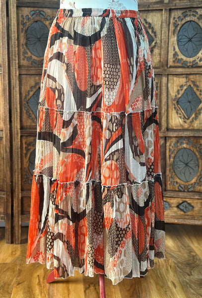 BEAUTIFUL FLORA BOHEMIAN SKIRT (GR261)