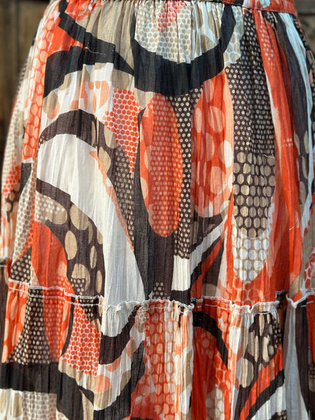 BEAUTIFUL FLORA BOHEMIAN SKIRT (GR261)