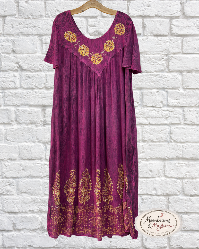 MAGENTA SOLSTICE FLOW DRESS (M80) - MoonbeamsandMayhem