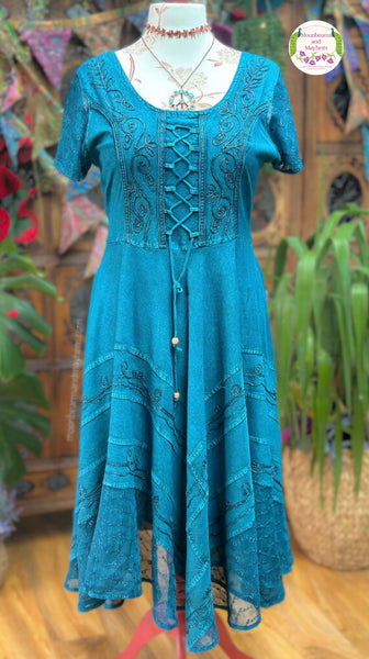 MOONLIT TIDE MOONDANCE MIDI DRESS (MD203) - MoonbeamsandMayhem