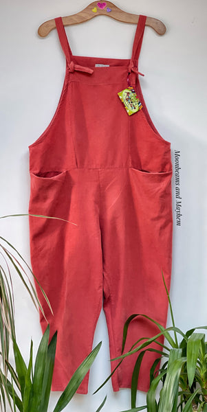 SUNKISSED CORAL NEEDLECORD DOLLY DUNGAREES UK SIZE 10-16