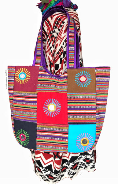 DELICIOUS PATCHWORK SUN TOTE / SHOULDER BAG - MoonbeamsandMayhem