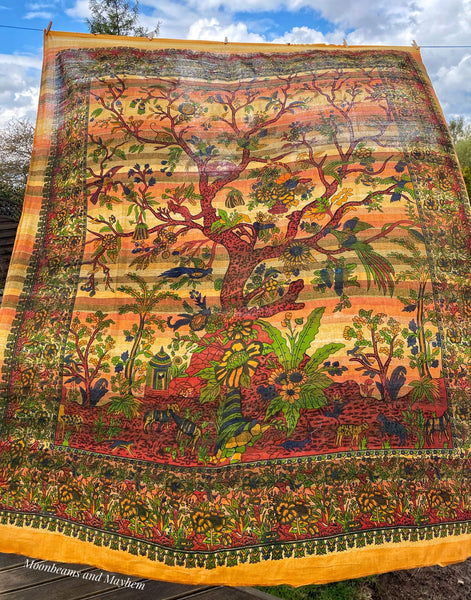 EARTHY TREE OF LIFE WALL HANGING / TAPESTRY - MoonbeamsandMayhem