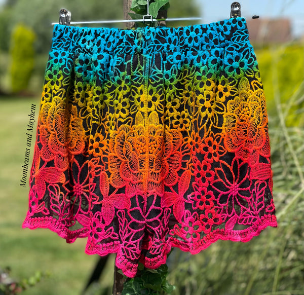 DELICIOUS MABEL LACE SHORTS SIZE S / M - MoonbeamsandMayhem