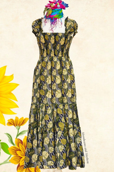 SUMMER MEADOW MAXI DRESS UK SIZE 8 - 12 (303) - MoonbeamsandMayhem